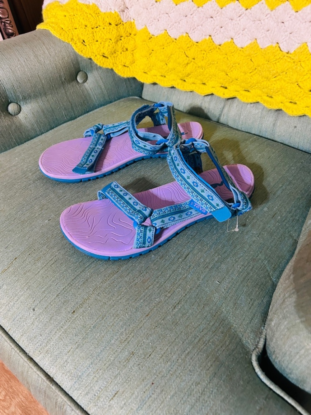 Teva Women's Purple & Blue Strappy Outdoor Sandals